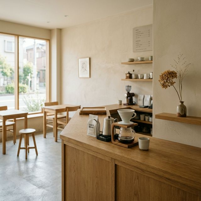 落ち着いた店内の風景