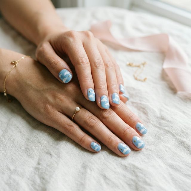 スカイブルー 雲アート